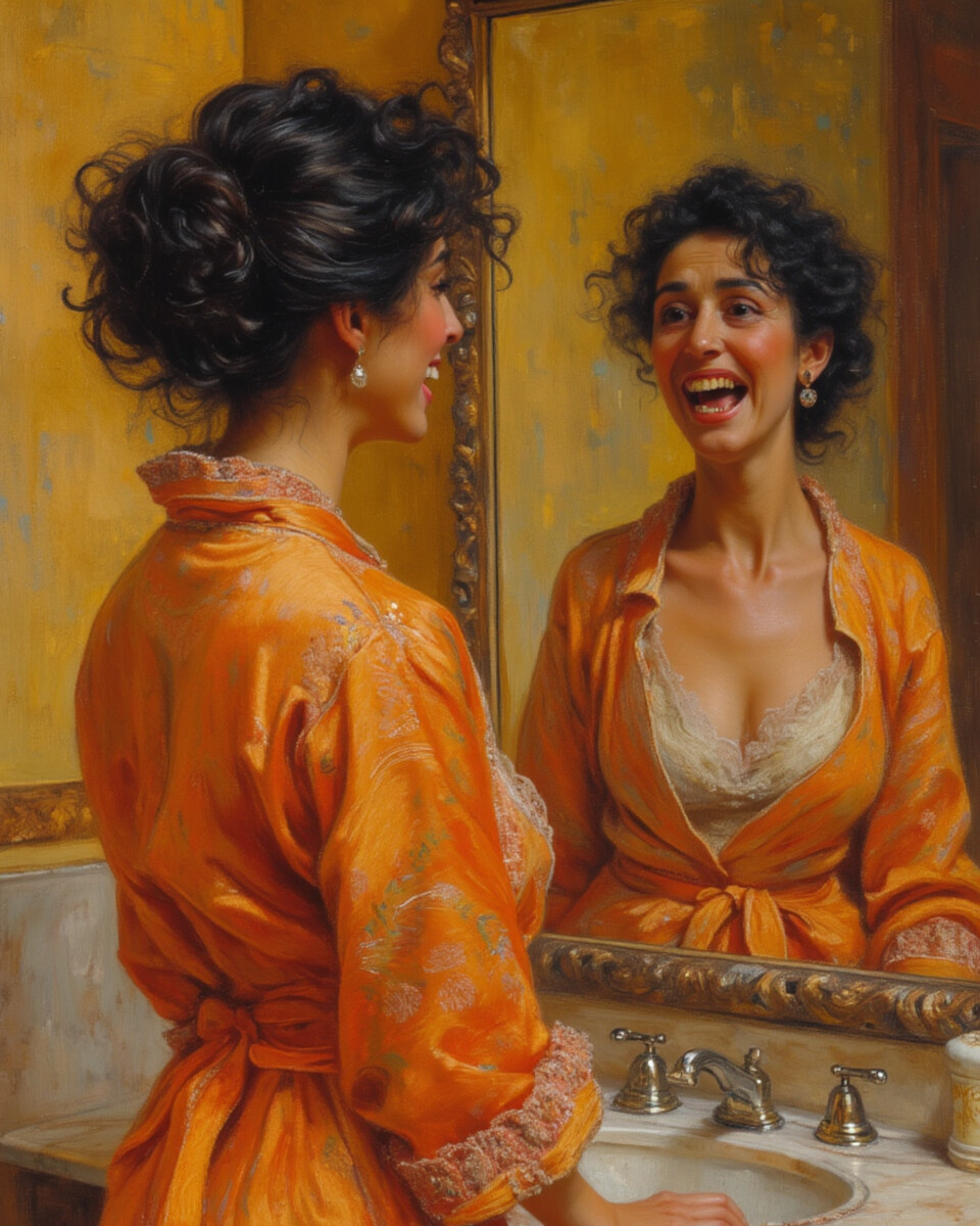 Close-up of person's worried face with hand near mouth