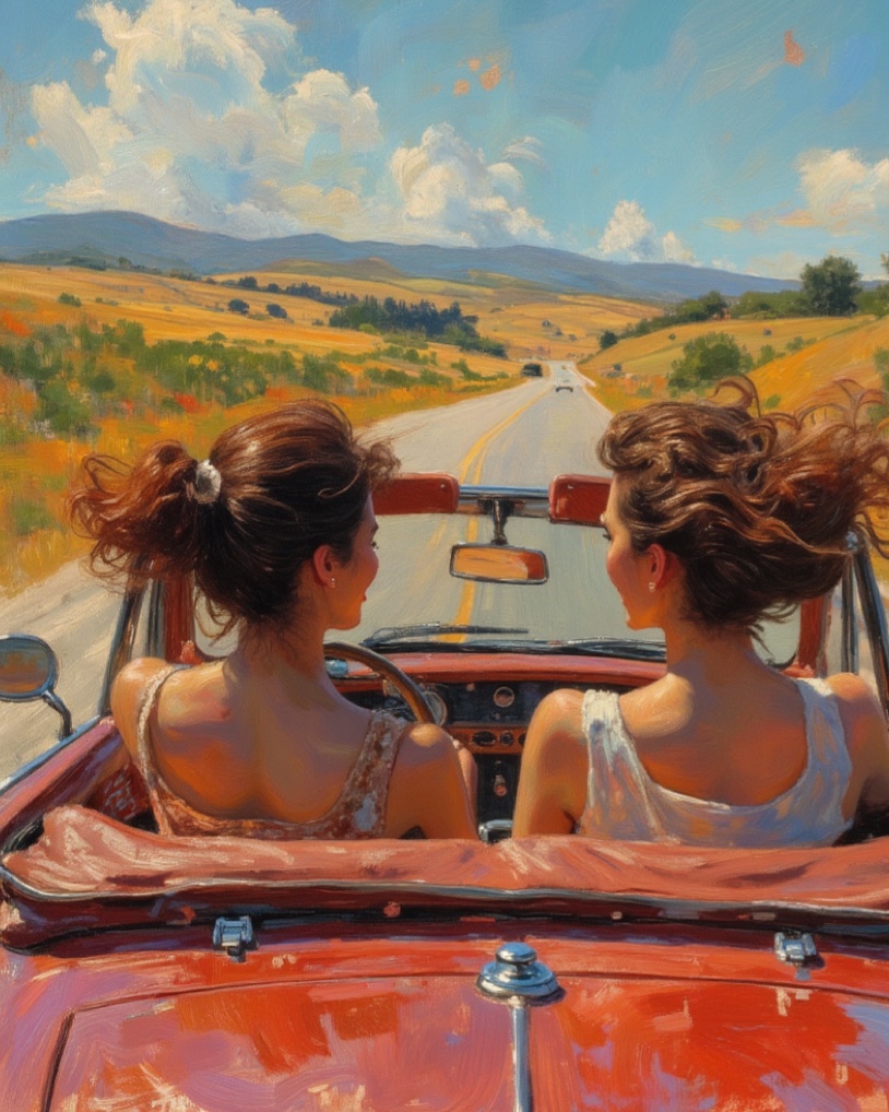 Winding path through changing landscapes from mountains to sea